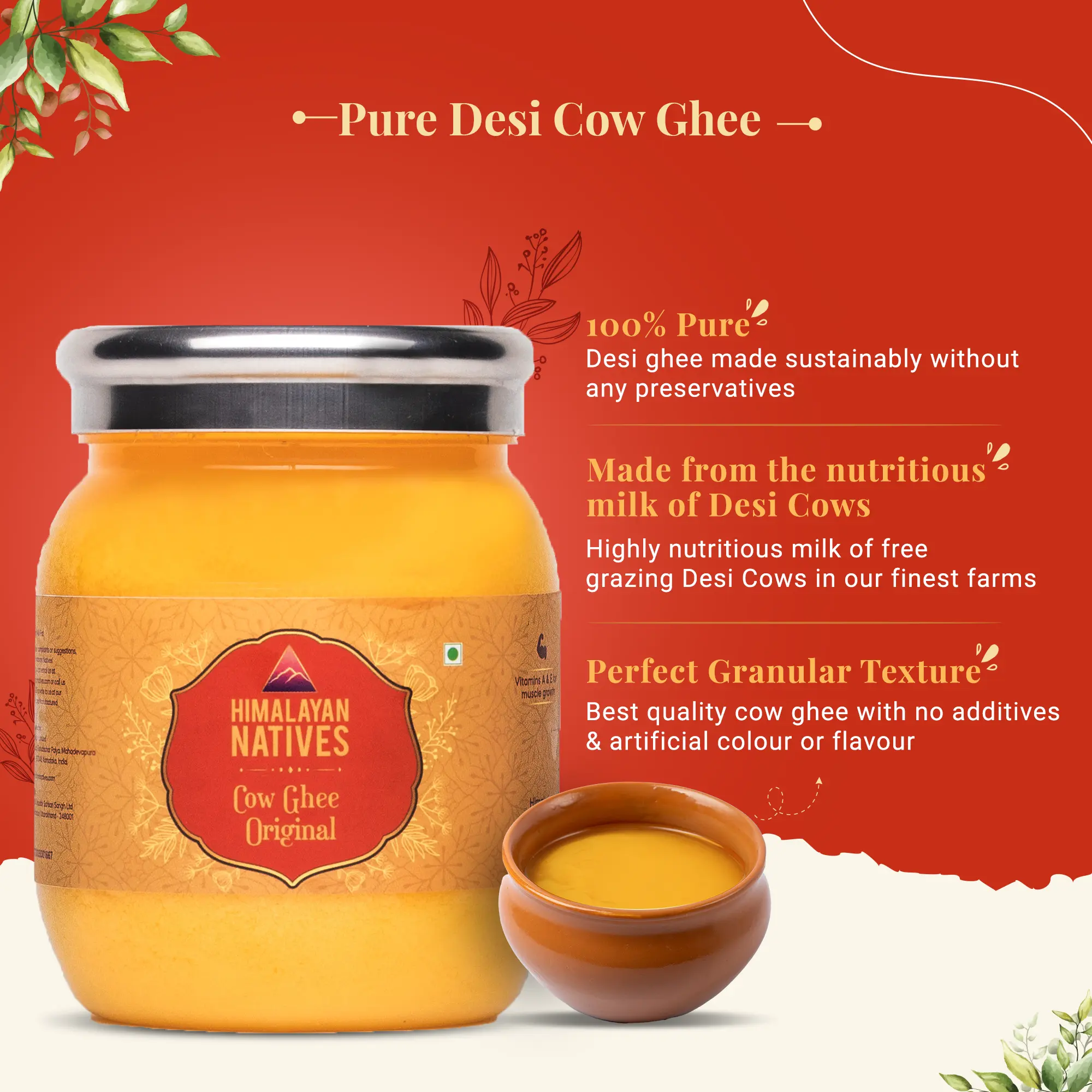 Nutritional Value -  Cow Ghee