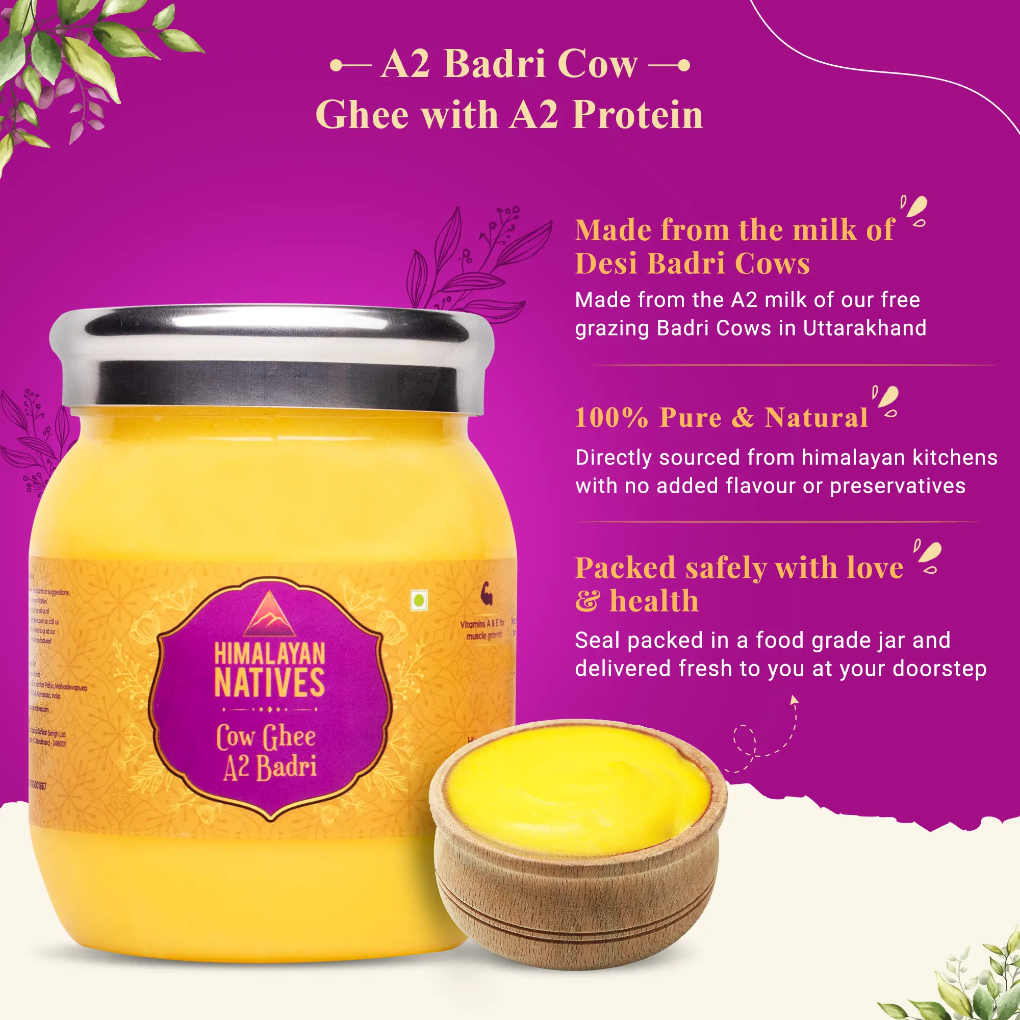 Nutritional Value - A2 Badri Cow Ghee