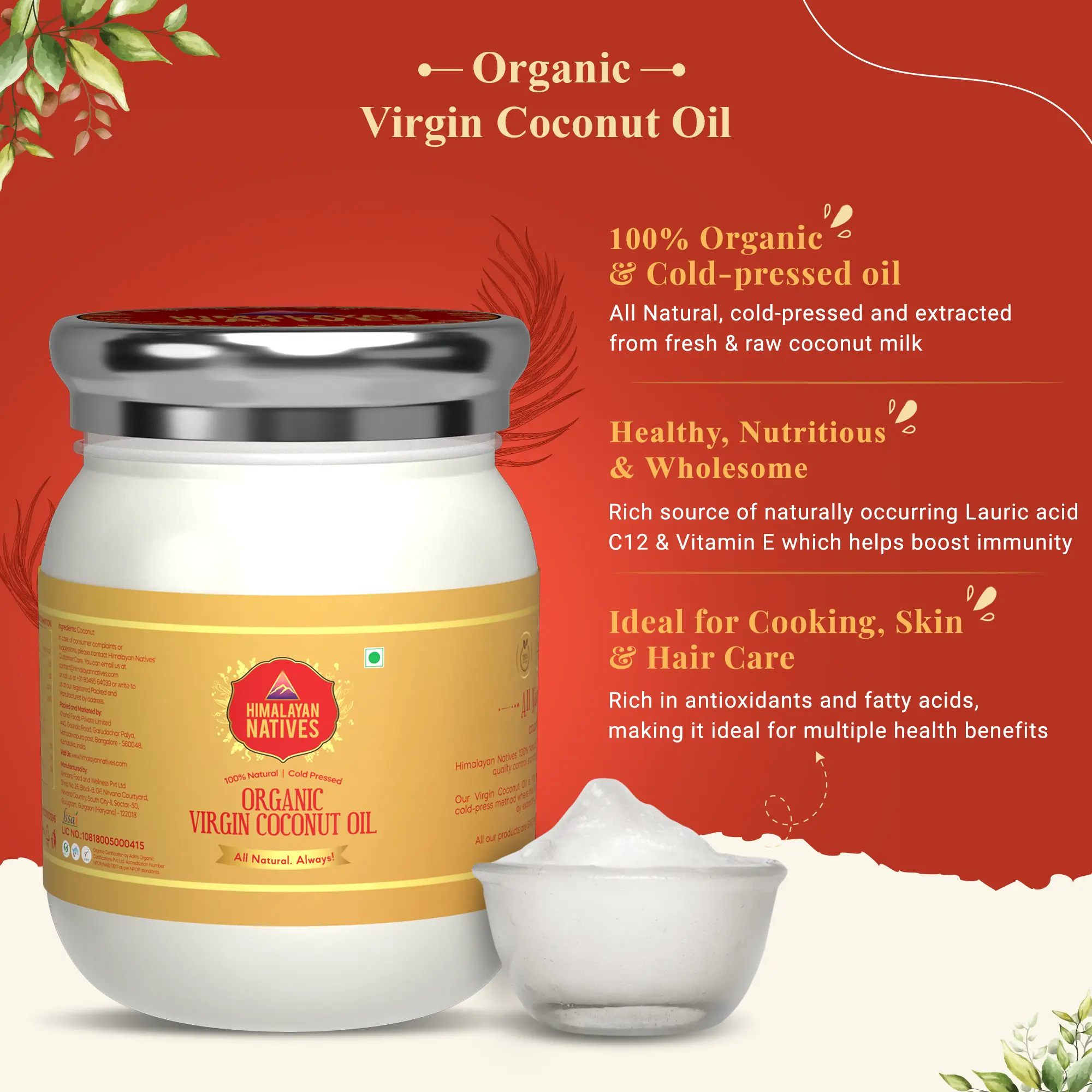 Nutritional Value - Organic Virgin Coconut Oil