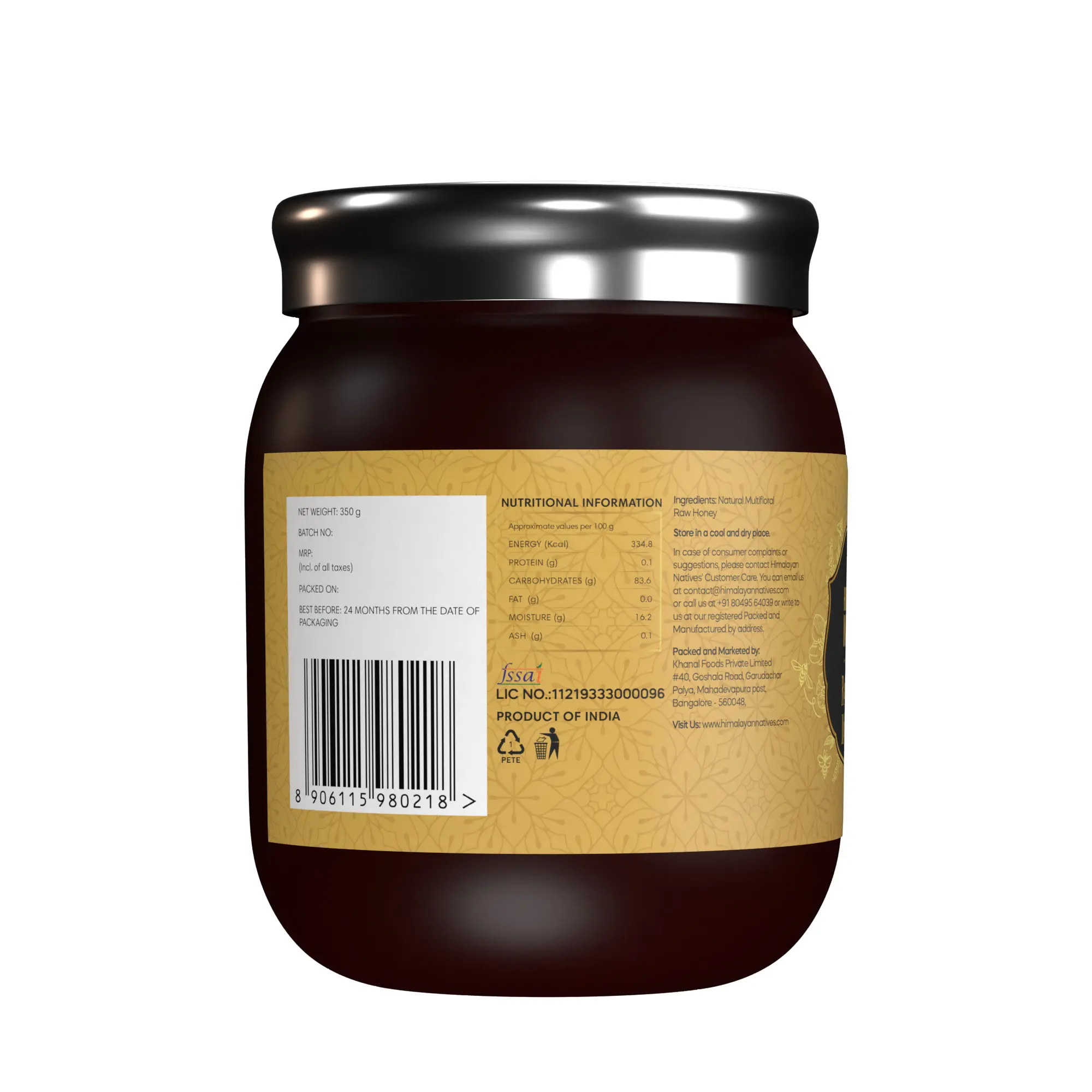 Product Specification - Multifloral Raw Honey