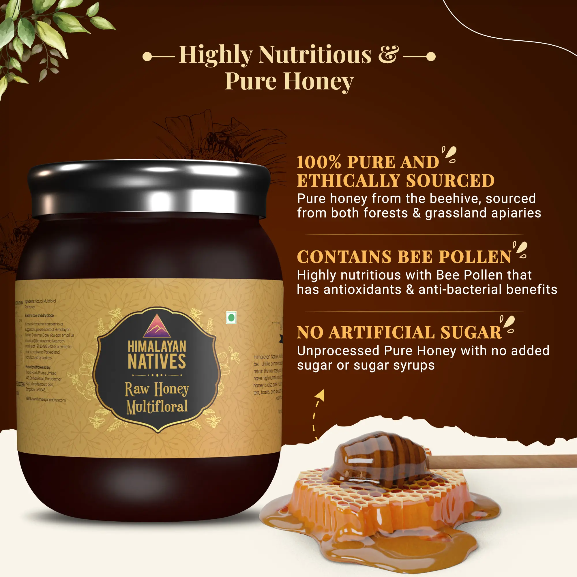 Nutritional Value - Multifloral Raw Honey