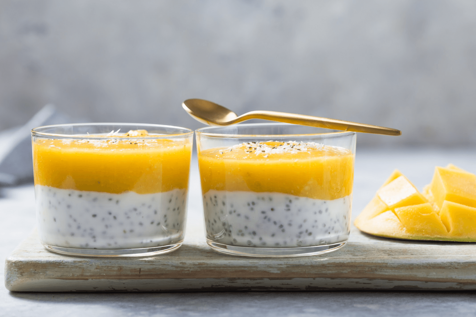 Chia Seed and Mango Pudding