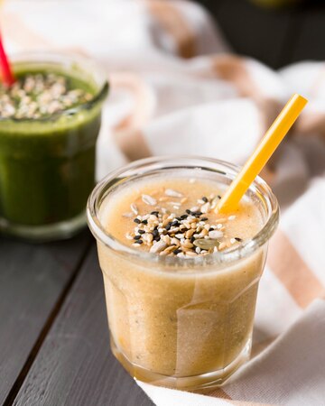 delicious smoothie with seeds