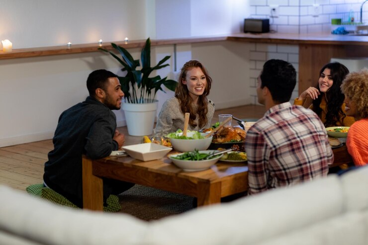 friends sitting around table