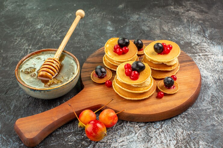 Whole Wheat Honey Pancakes