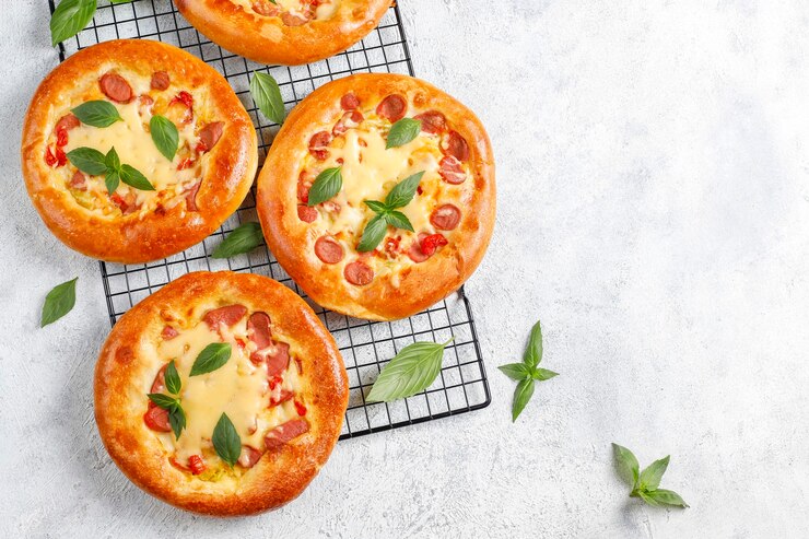 Basil and Tomato Mini Pizzas