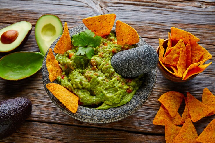 Avocado and Tomato Salsa with Tortilla Chips